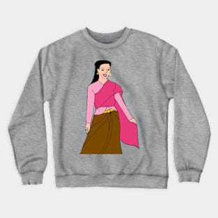 Thai Traditional Dress - Empowered Woman Crewneck Sweatshirt